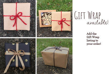 Sample Gift Wrapping options by fallen tree woodshop.