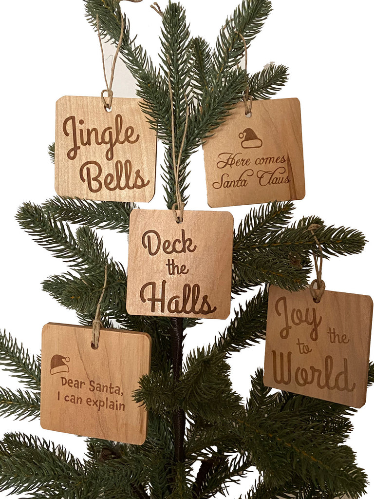 Joy to the World Wood Tree Signs Christmas Tree Decor Rustic Christmas  Decor Christmas Ornaments Christmas Tree Decorations 