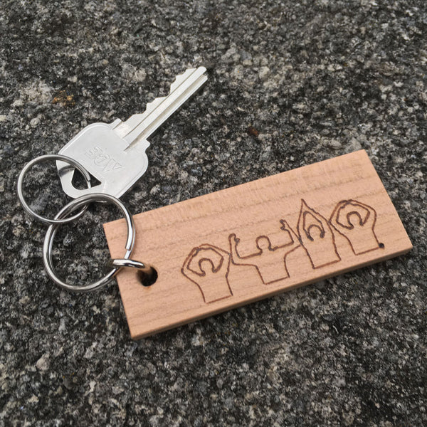 Ohio State O-H-I-O People Spirit Keychain