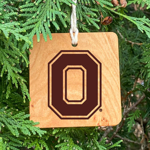 Ohio State Laser Engraved Block O Ornament