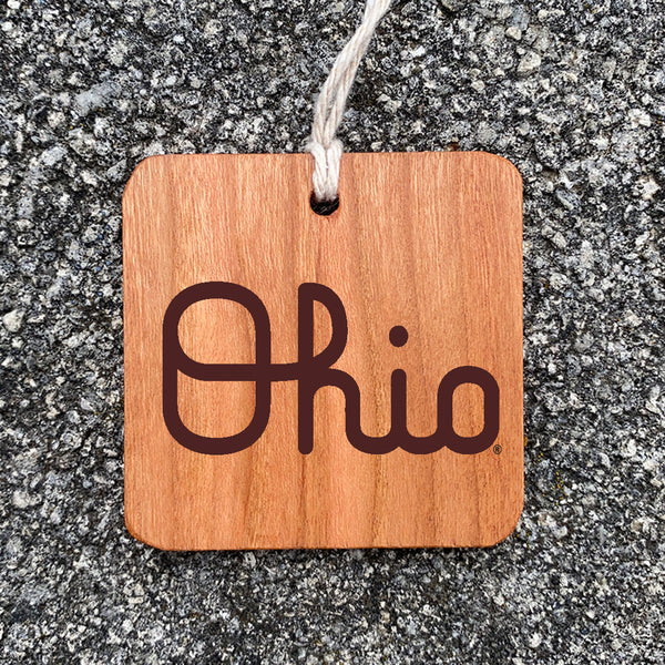 Ohio State Script Ohio Ornament