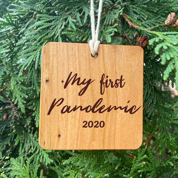 My First Pandemic 2020 Ornament on pine tree