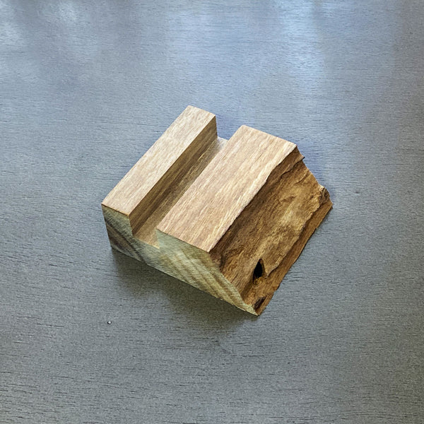 Phone Stand, small profile, live edge ash