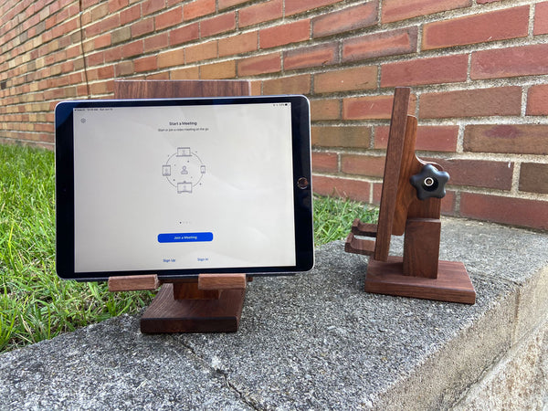 Adjustable Wood Tablet Stand - Walnut