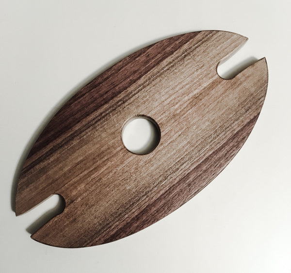 Wine & Glass Display Walnut