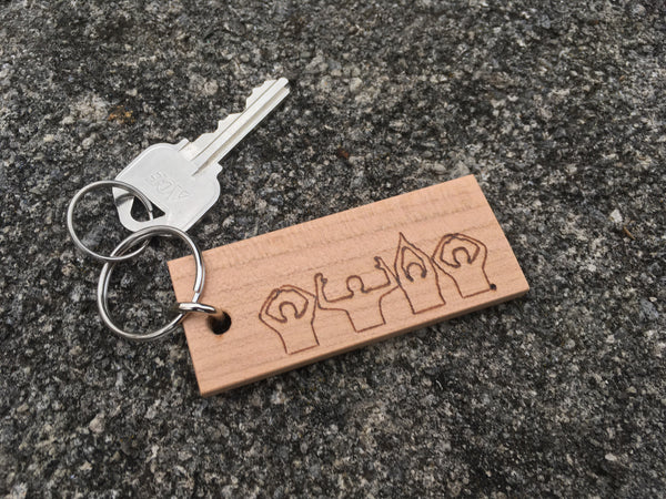 Ohio State O-H-I-O People Spirit Keychain