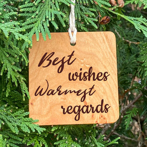 Schitt’s Creek Inspired Ornament - Beat Wishes, Warmest Regards